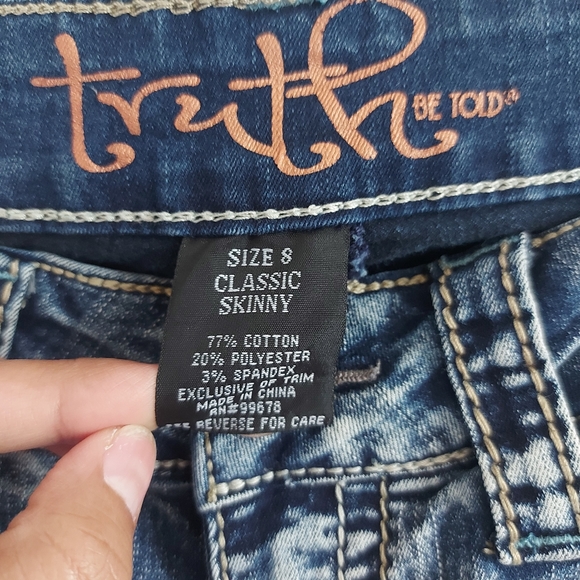 Truth be told Classic Super skinny Mid rise  stretch Heavey stretch Jeans size 8 - Picture 5 of 13